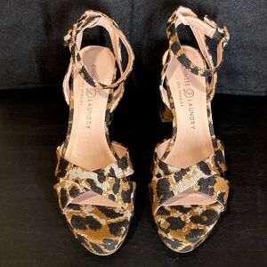 *EUC* Chinese Laundry Strappy Heels in Cheetah Print | 8